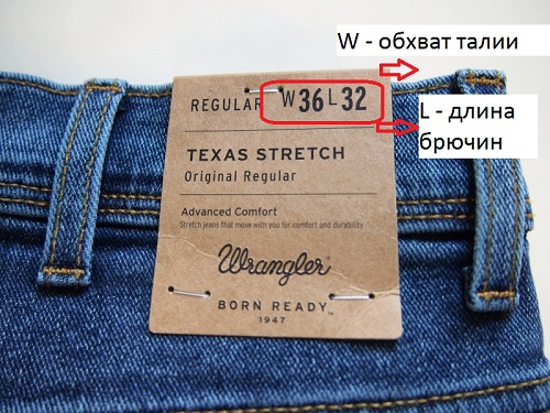 36 размер джинс это какой русский мужской