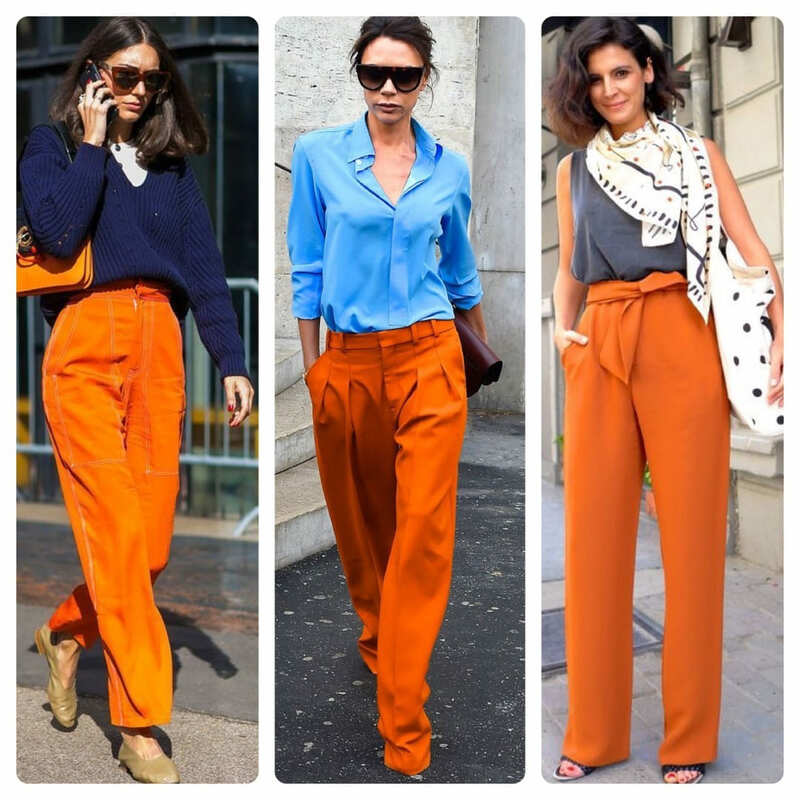 С какими цветами сочетается оранжевый в одежде: 20 эффектных комбинаций